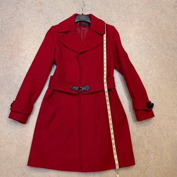 No longer for sale.  Red wool blend coat. Petite size 6.  Excellent condition - Picture 1 of 5